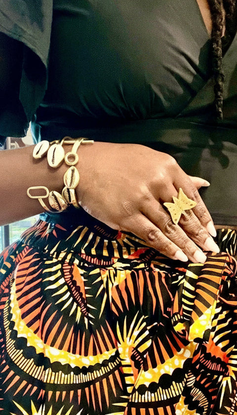 Auset Cowrie Bangle
