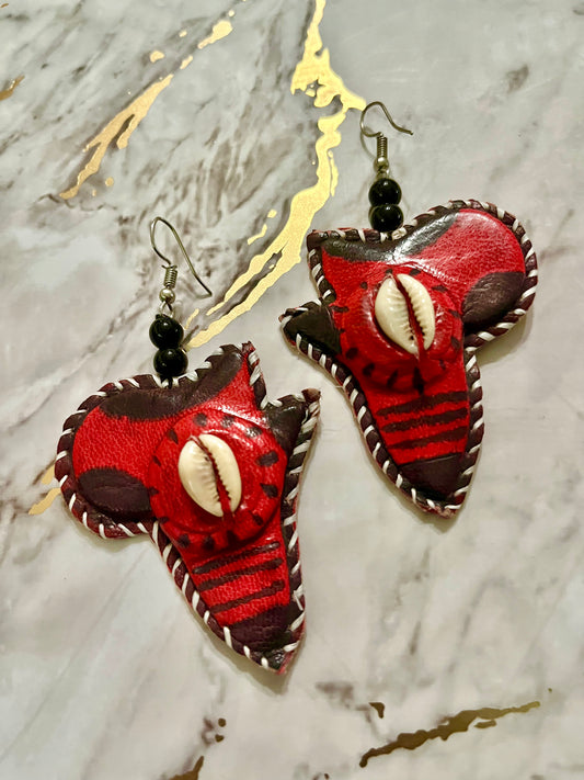 Afrique Leather Earrings