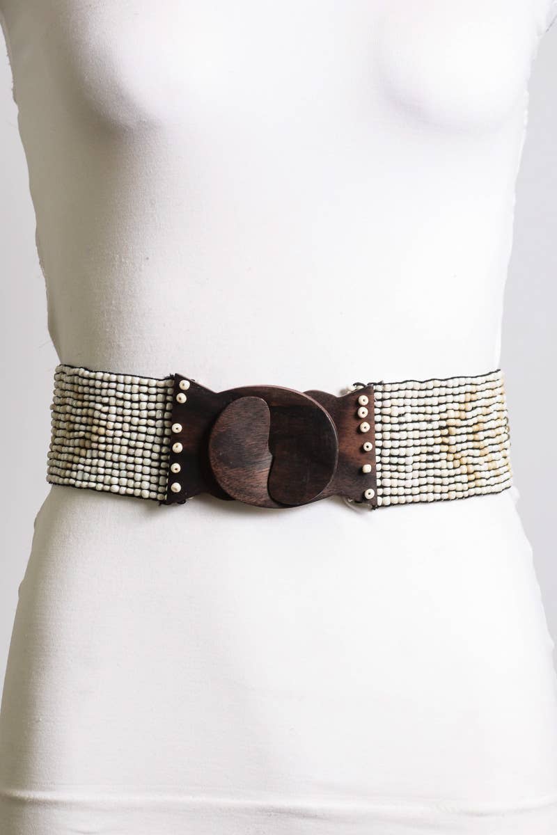Nateria Tribal Stretch Bead Belt