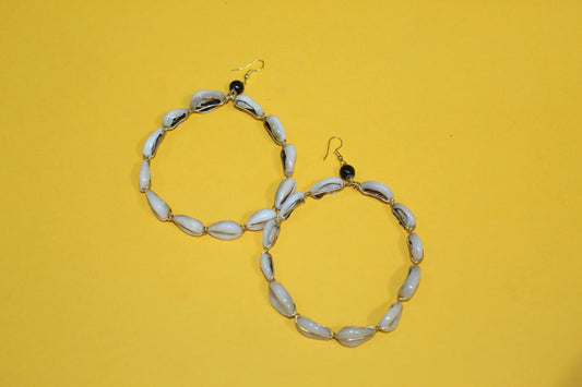 Queen Nandi Cowrie Hoops