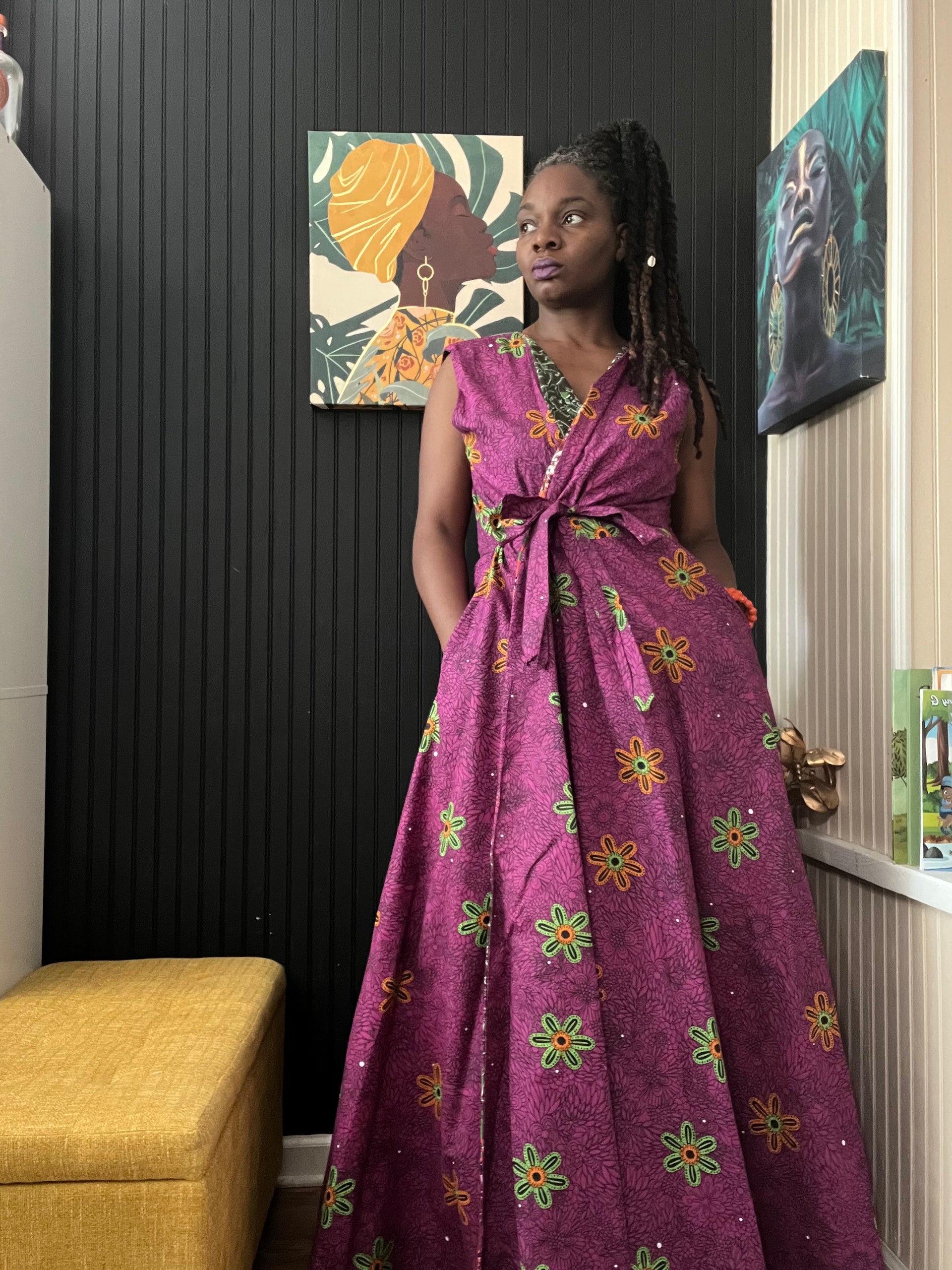 Nori Reversible Wrap Dress – Ngome Lifestyle