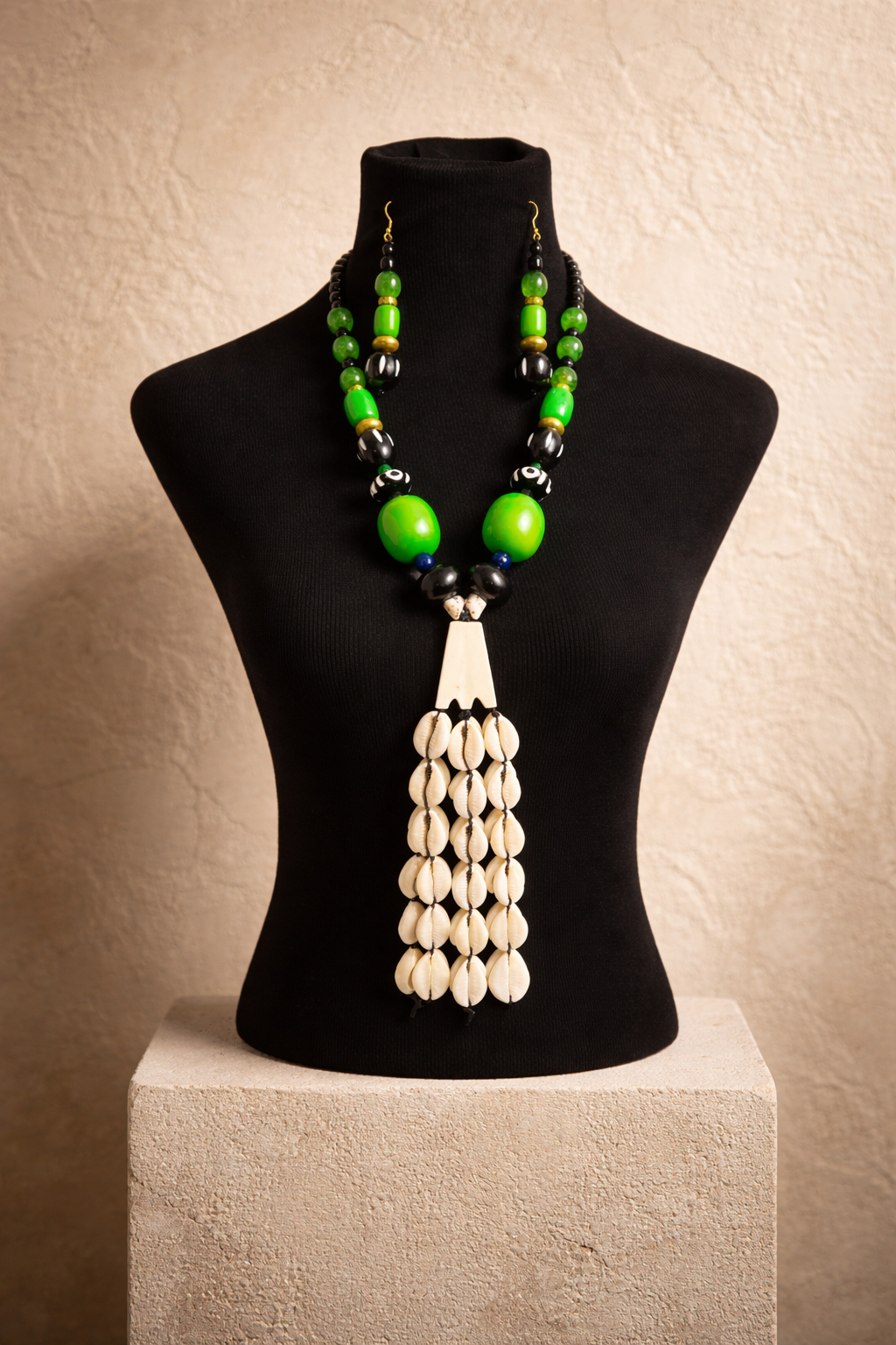 Mali Cowrie Tassel Set