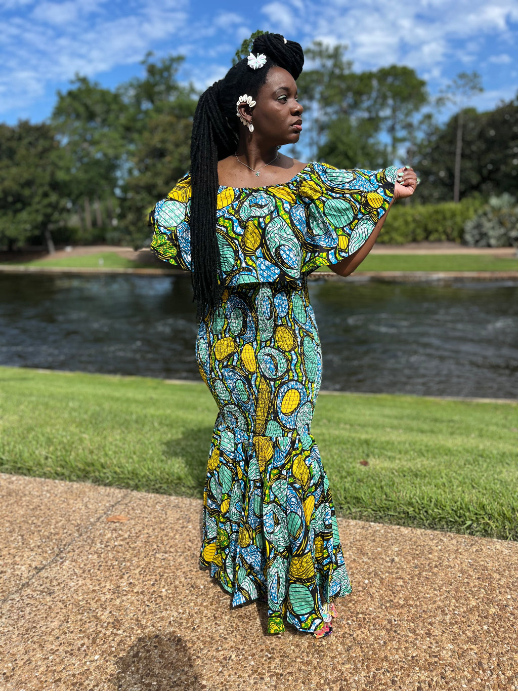 Aris Ruffle Mermaid Dress
