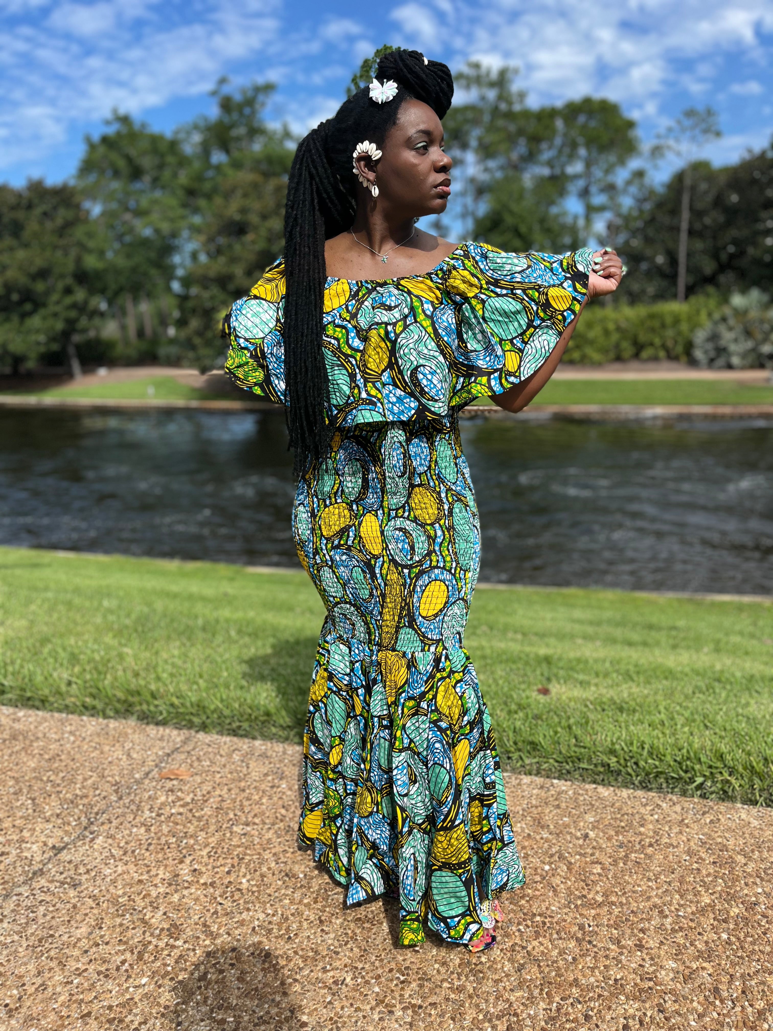 Aris Ruffle Mermaid Dress