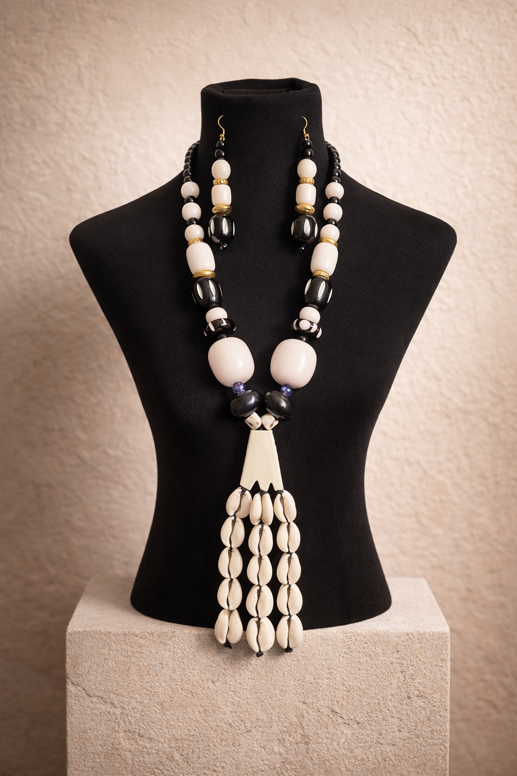Mali Cowrie Tassel Set
