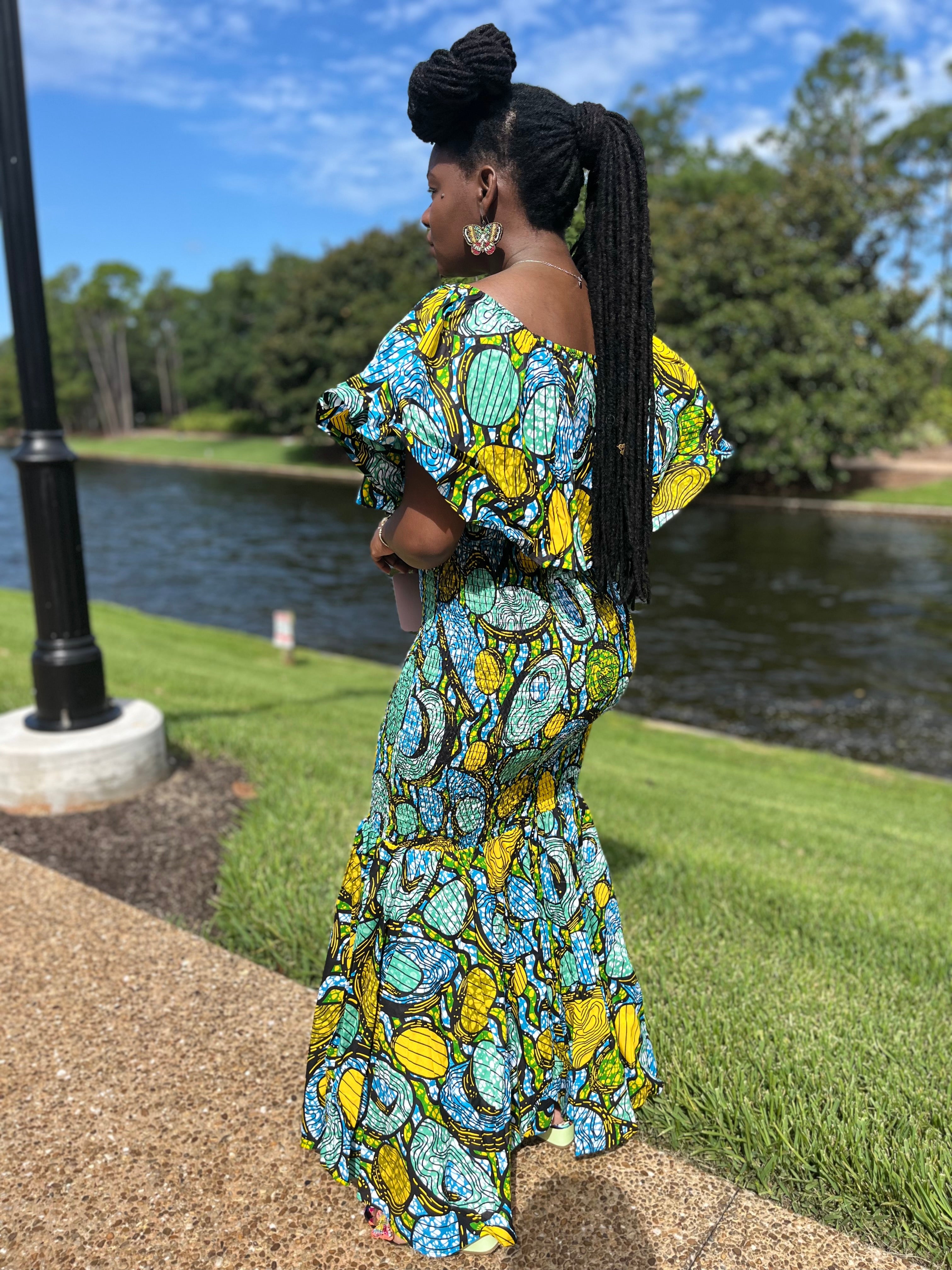 Aris Ruffle Mermaid Dress