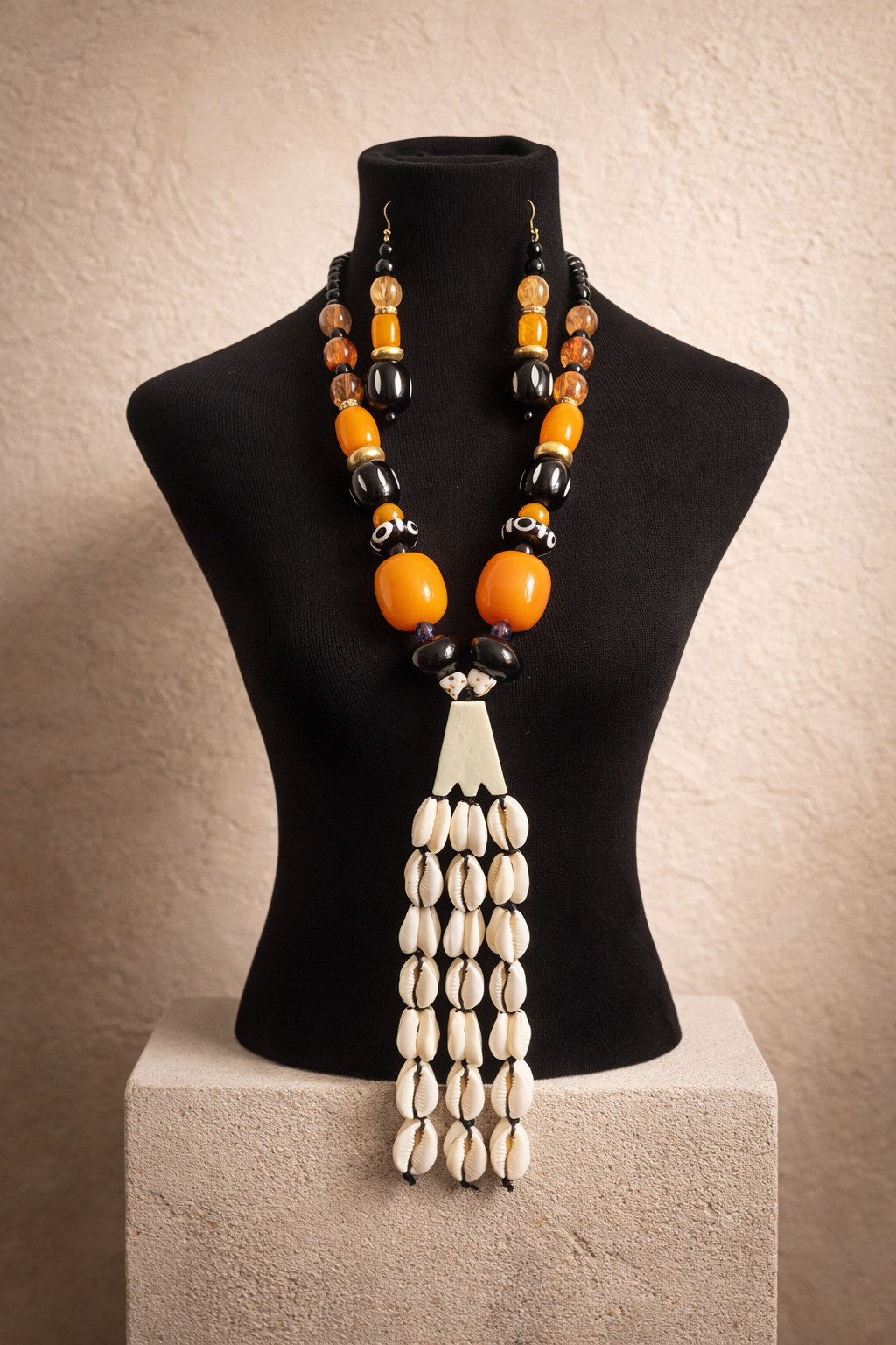 Mali Cowrie Tassel Set