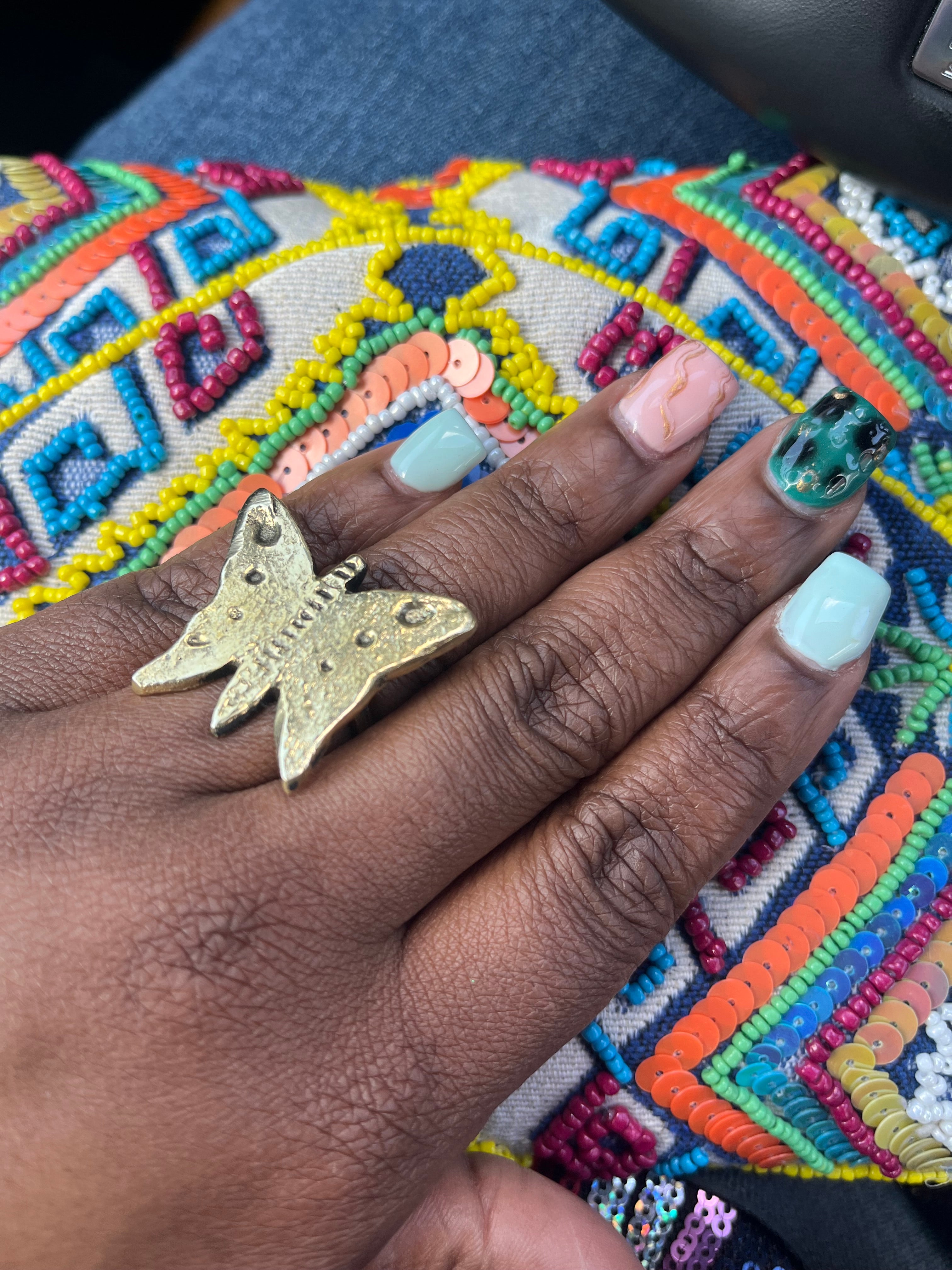 Brass Butterfly Ring