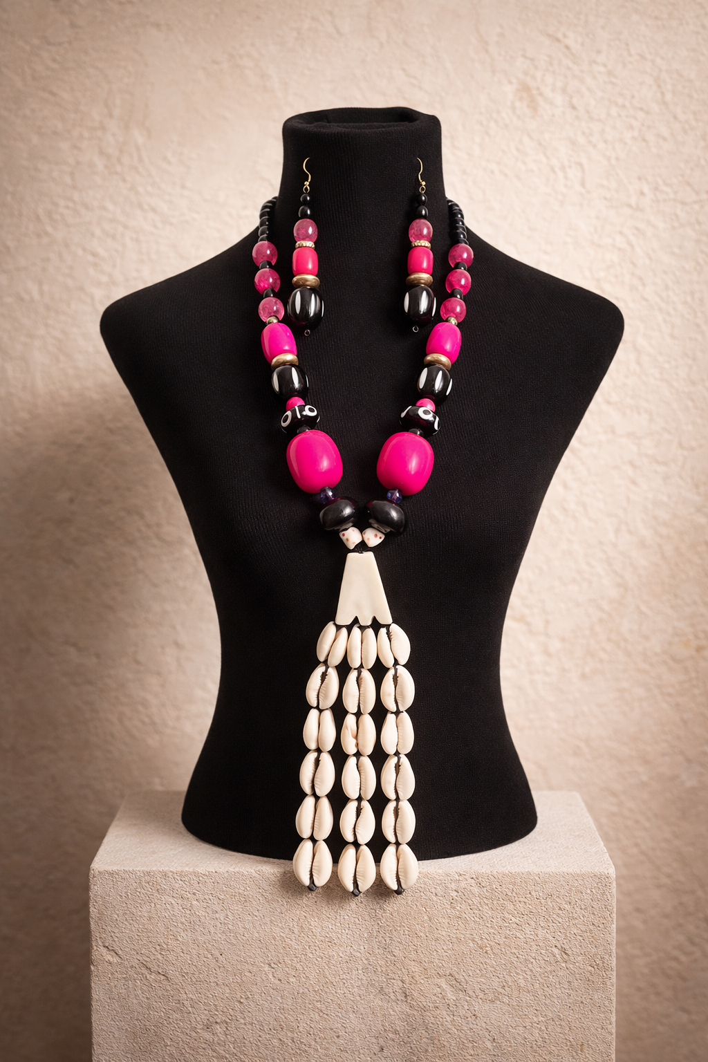 Mali Cowrie Tassel Set