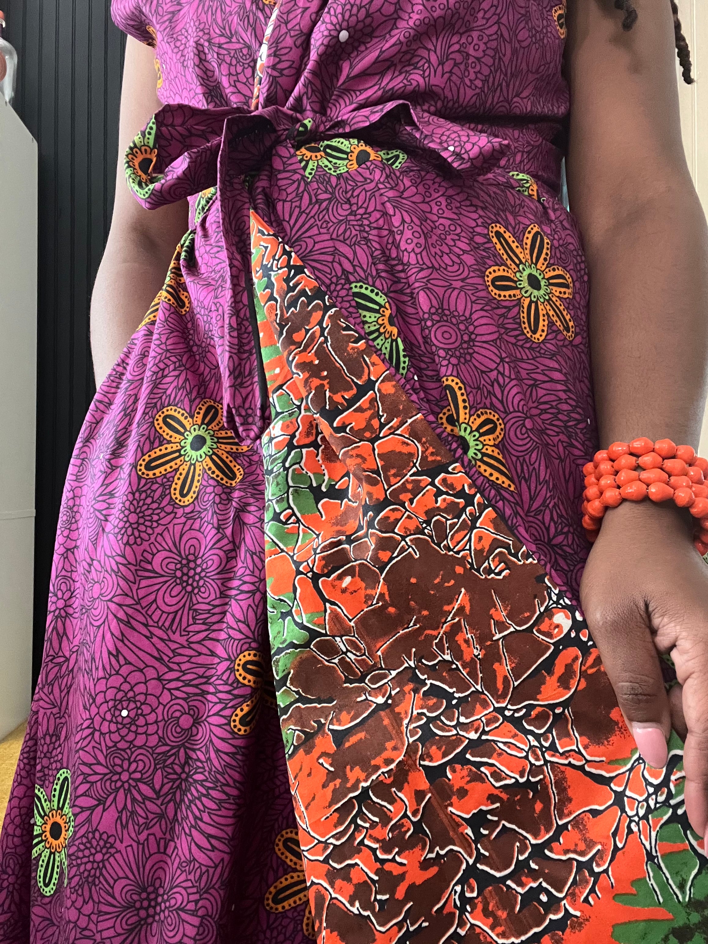 Nori Reversible Wrap Dress Ngome Lifestyle Nori Reversible Wrap Dress Ngome Lifestyle