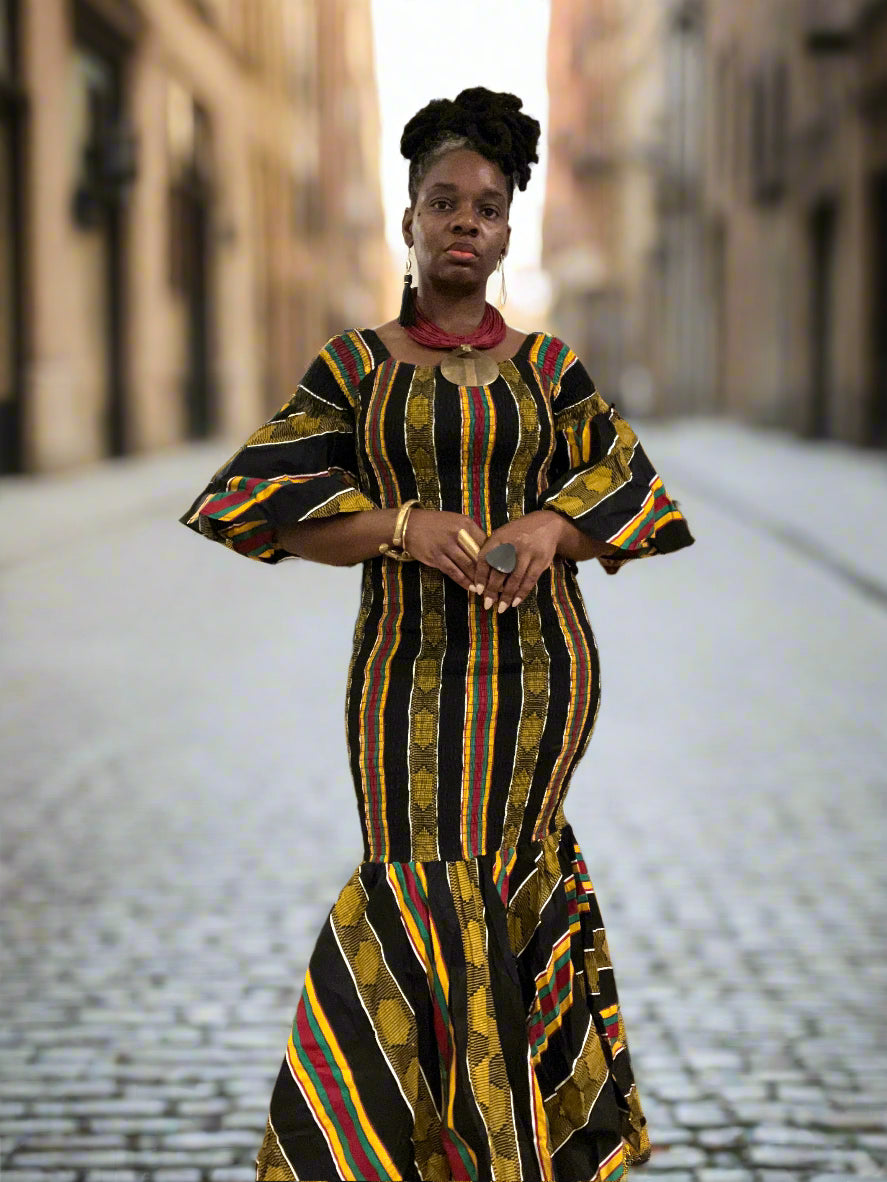 Kenya Mermaid Dress in Kente