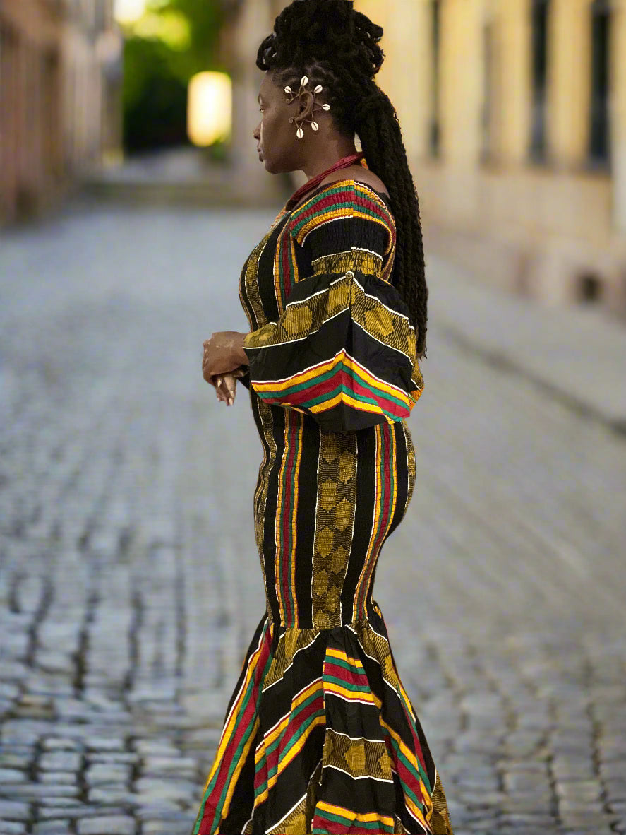 Kenya Mermaid Dress in Kente