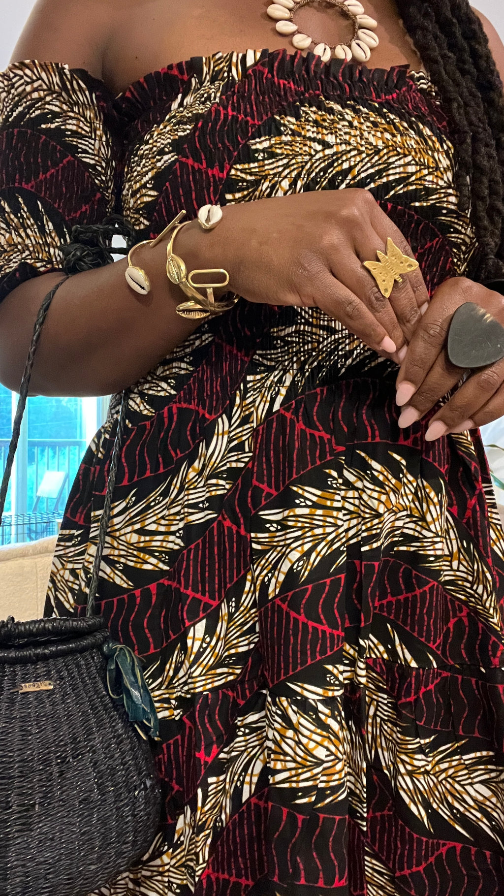 Auset Cowrie Bangle