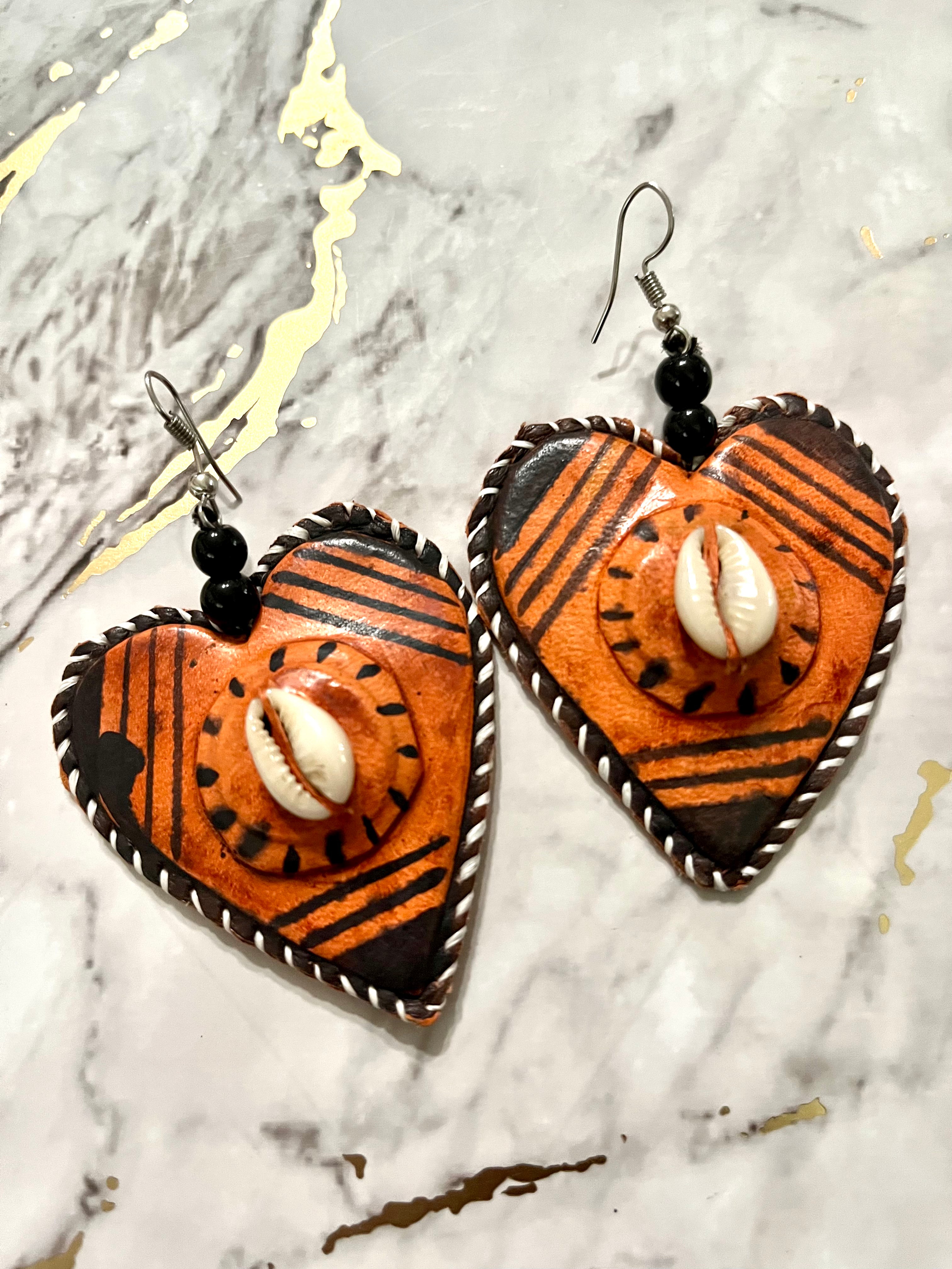 Akoma Leather Earrings