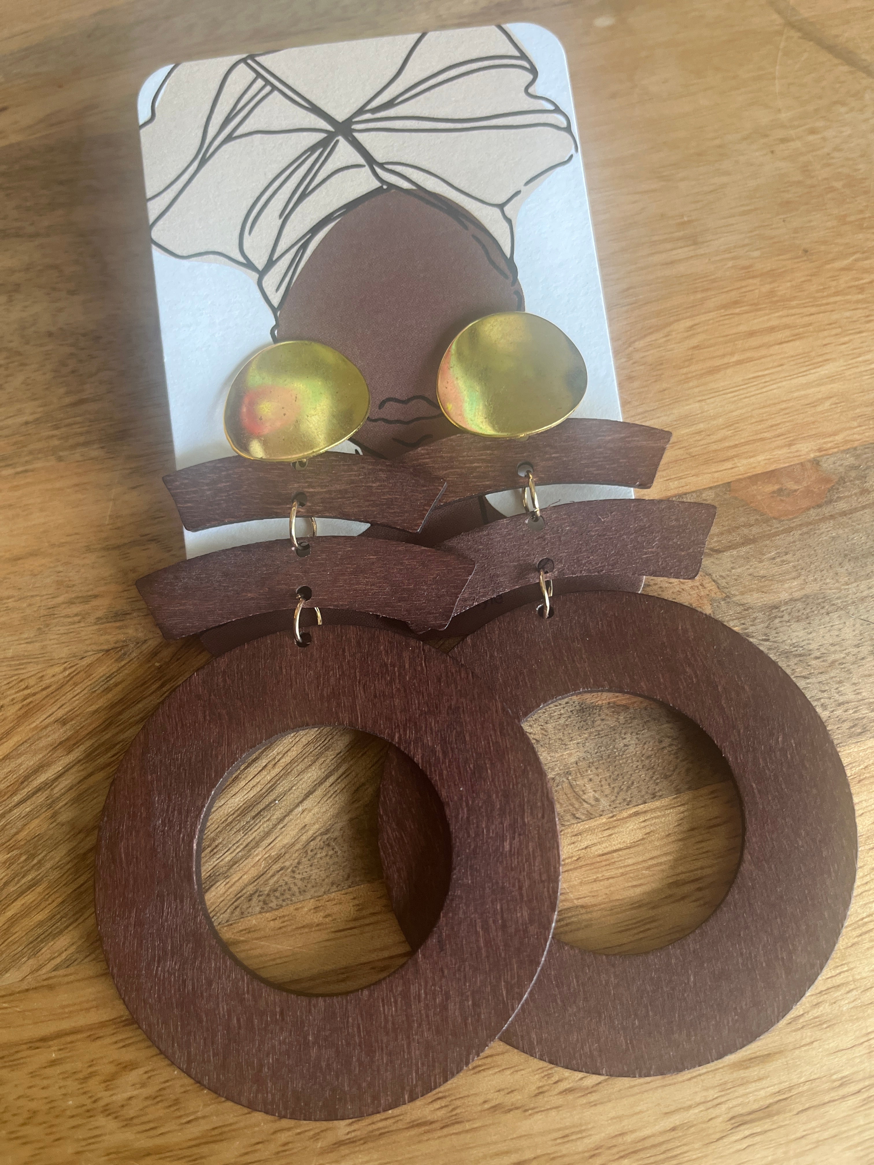 Aria Wood Earrings