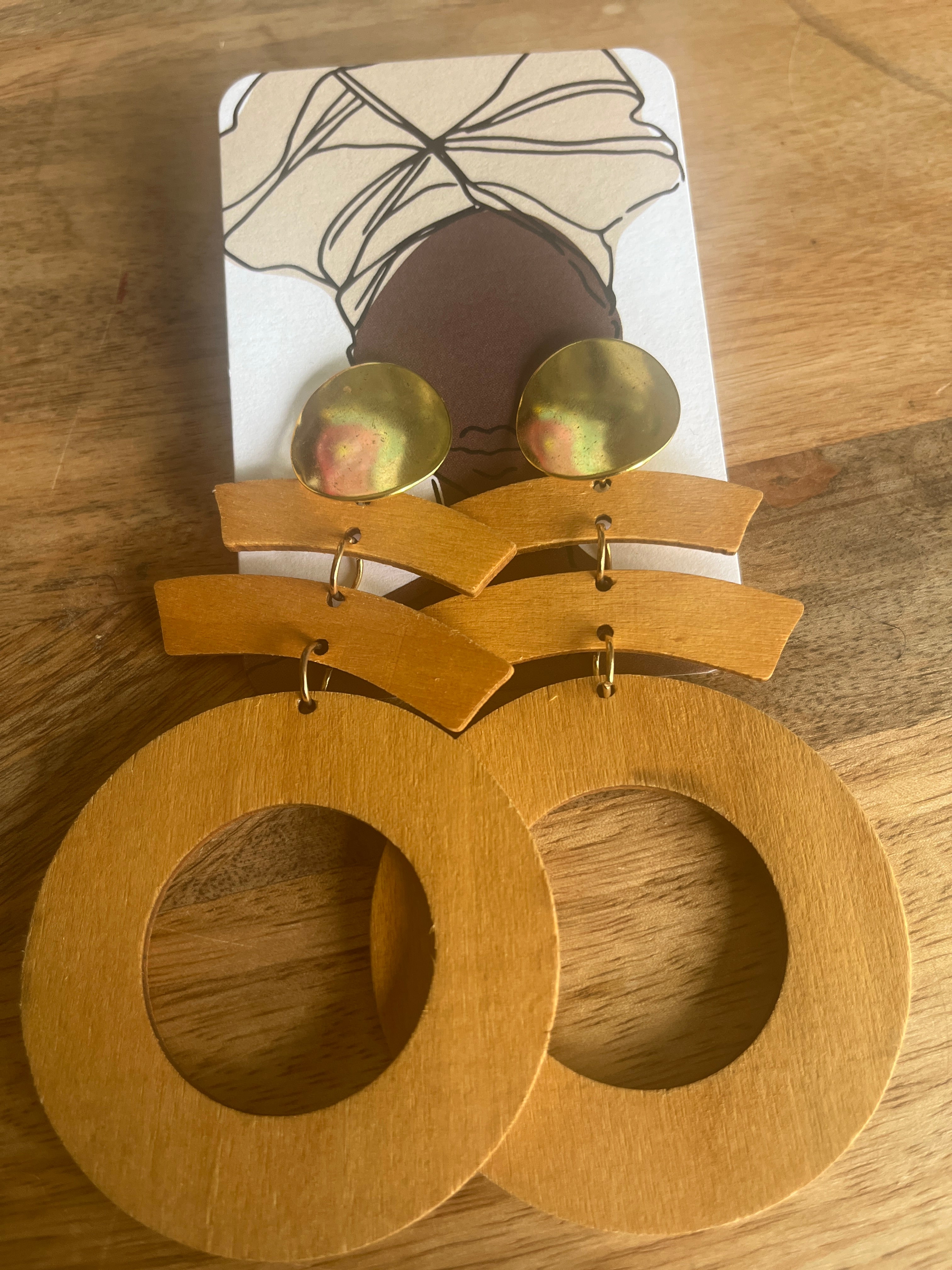 Aria Wood Earrings