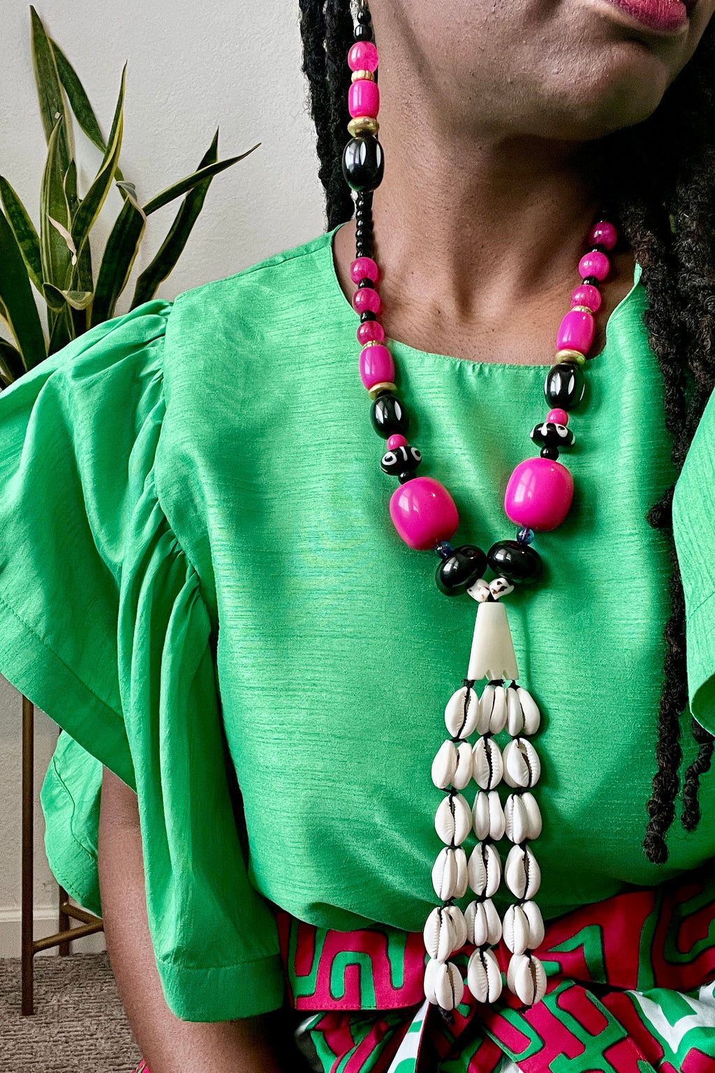 Mali Cowrie Tassel Set