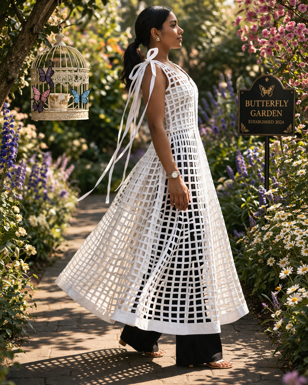 The Elysian Cage Dress (White)