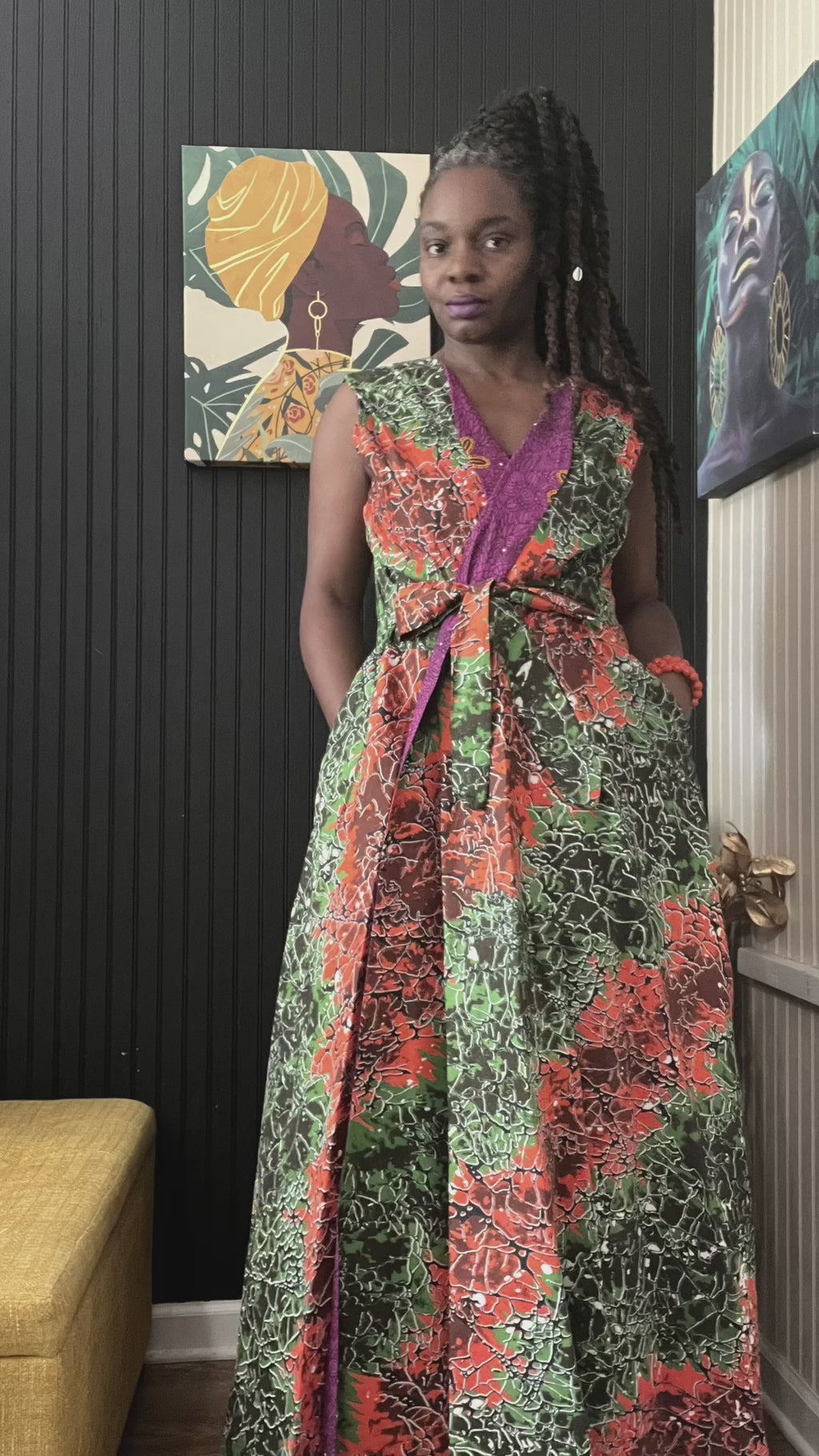 Nori Reversible Wrap Dress – Ngome Lifestyle