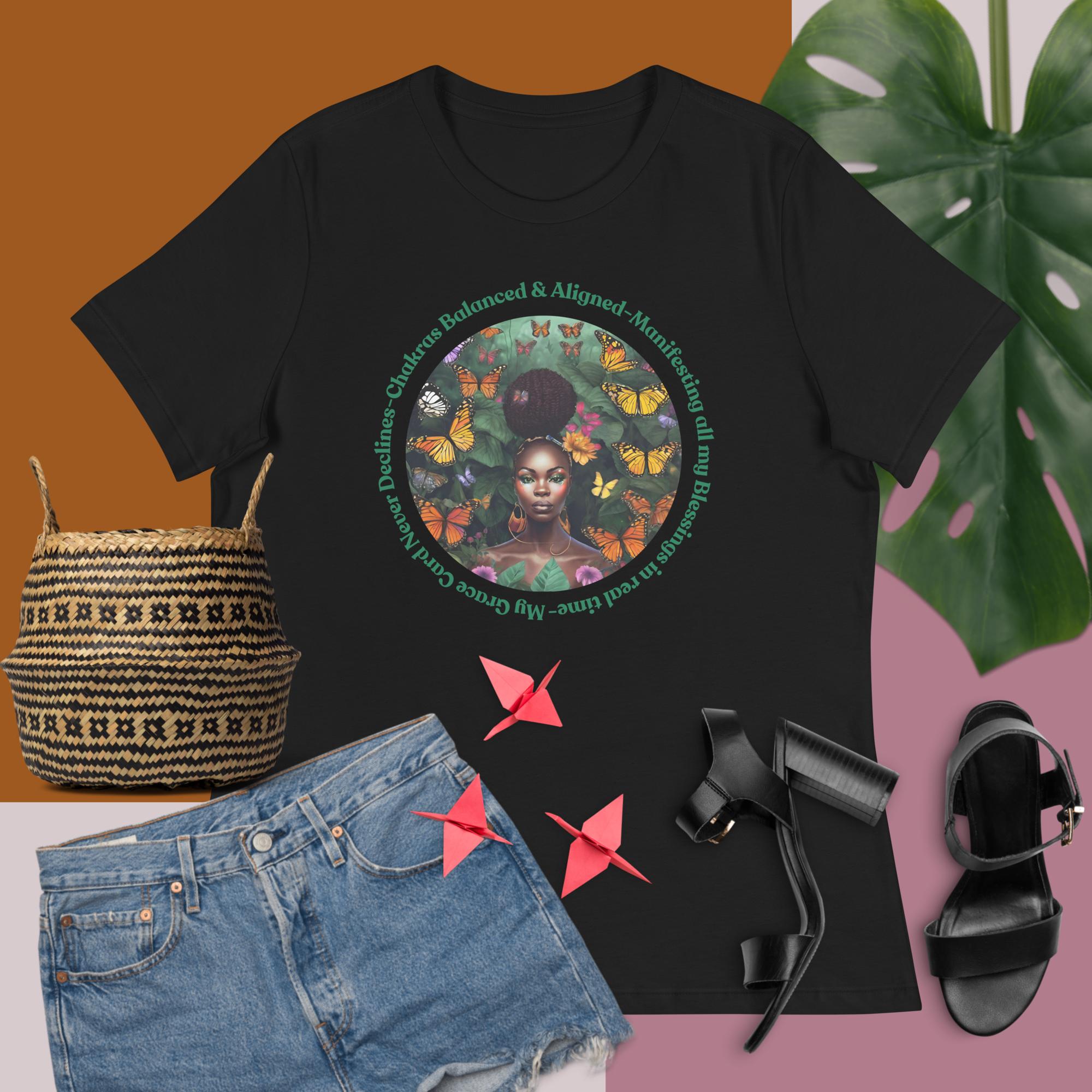 Grace Card ButterFLY Tee Women's Relaxed T-Shirt