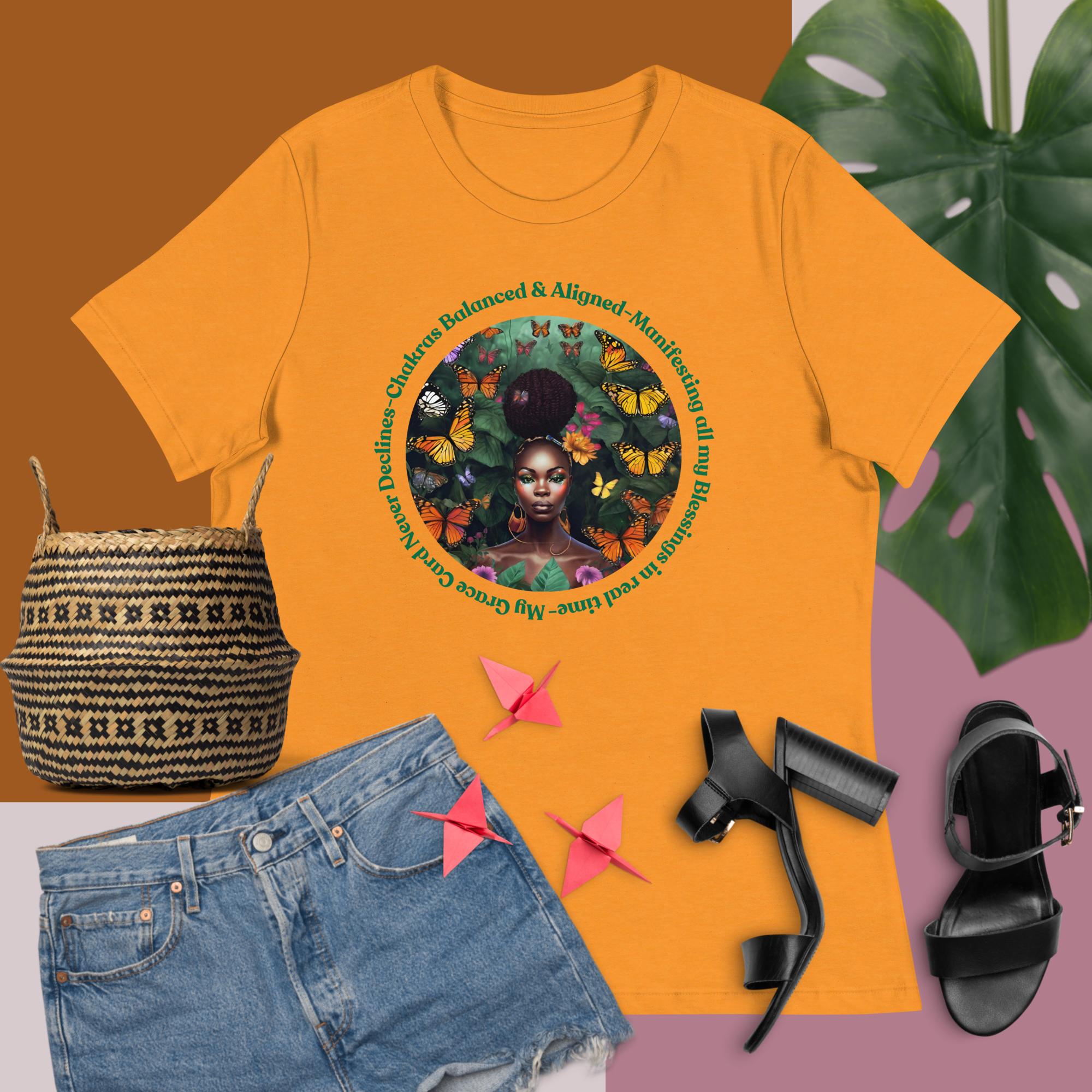 Grace Card ButterFLY Tee Women's Relaxed T-Shirt