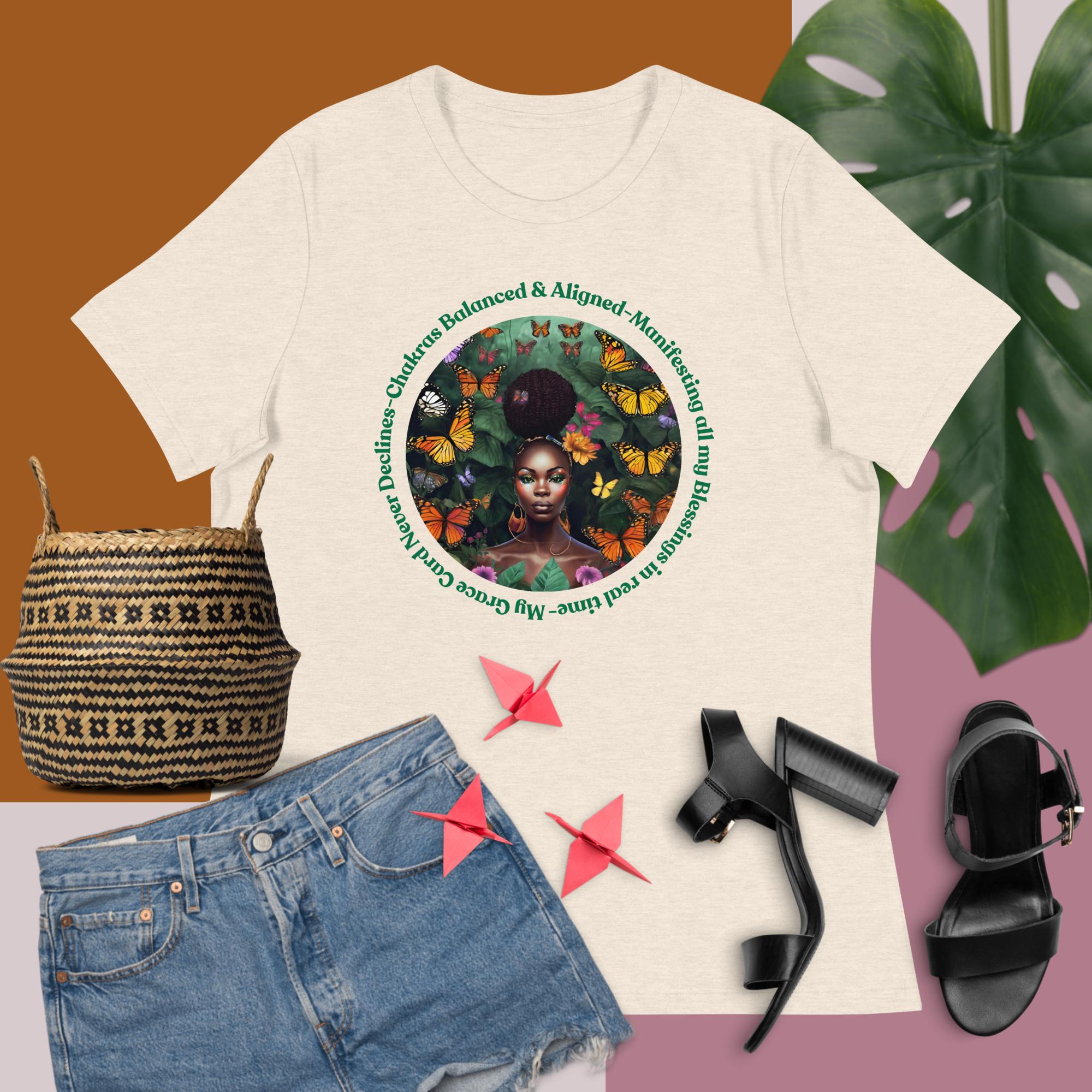 Grace Card ButterFLY Tee Women's Relaxed T-Shirt