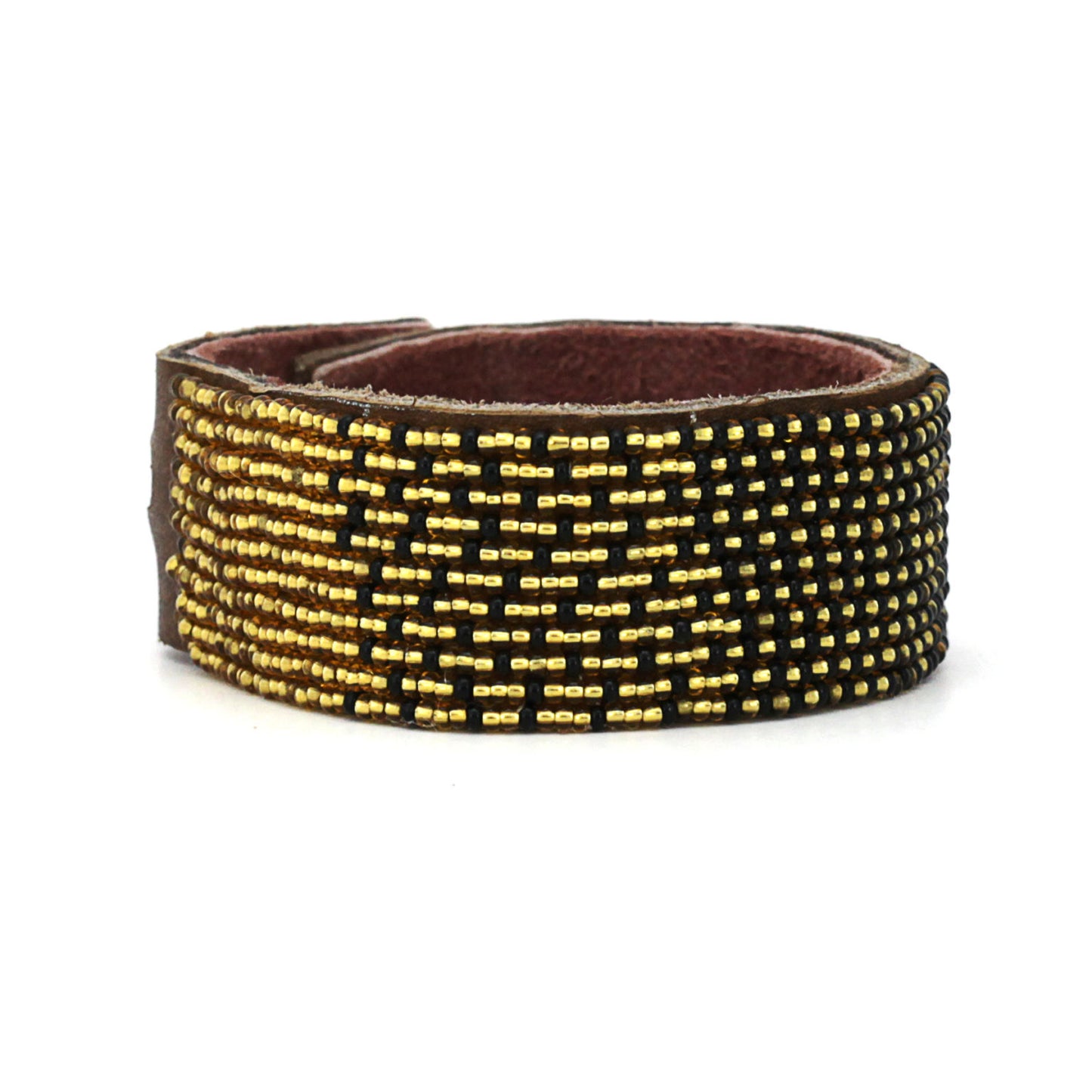 Black and Gold Beaded Cuffs
