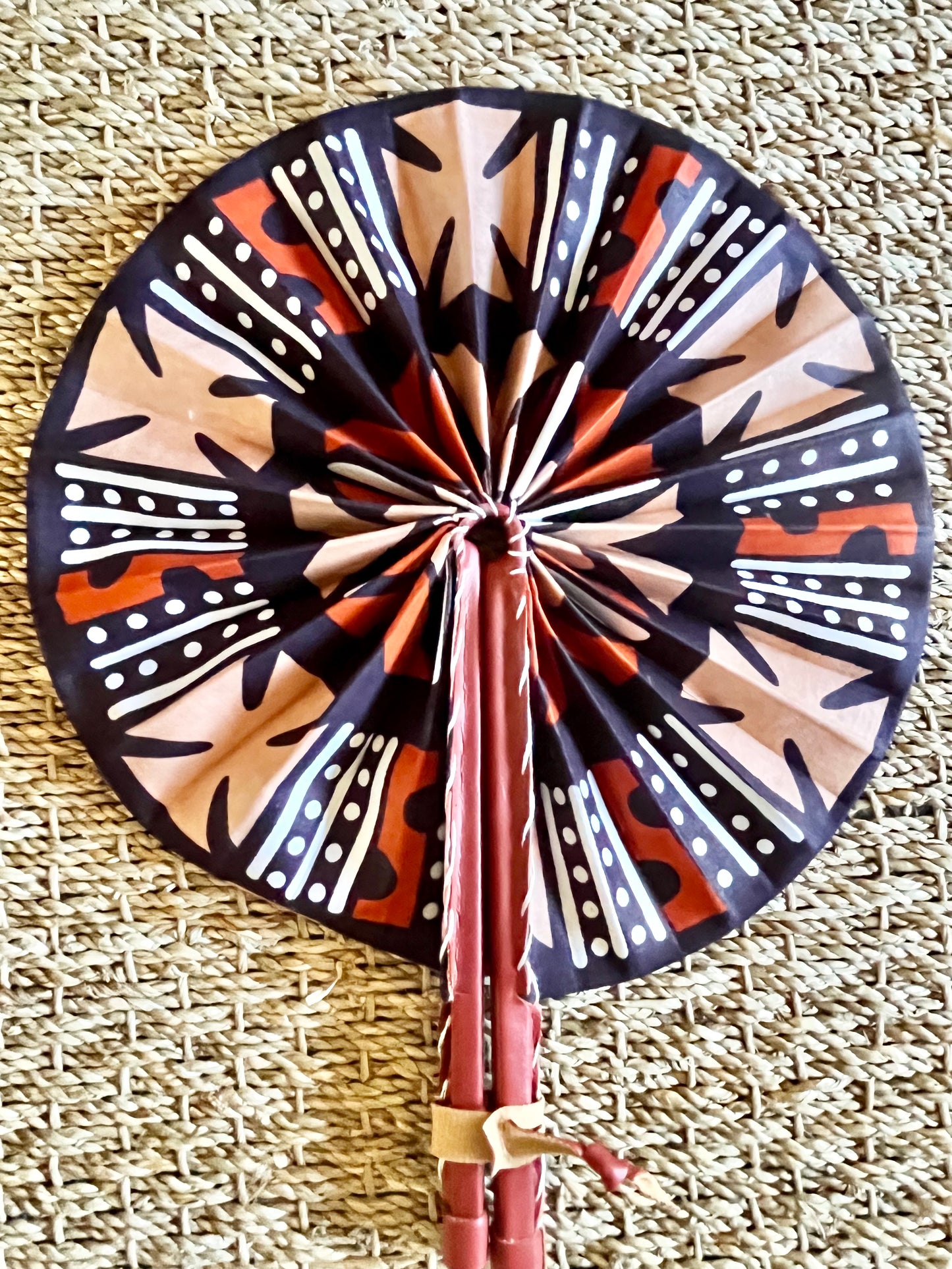 Noire Ankara Fabric Fans