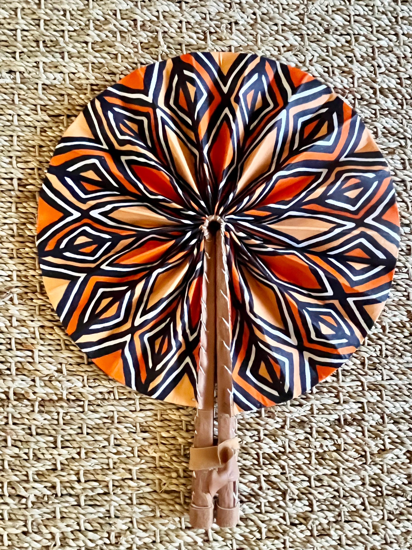 Noire Ankara Fabric Fans