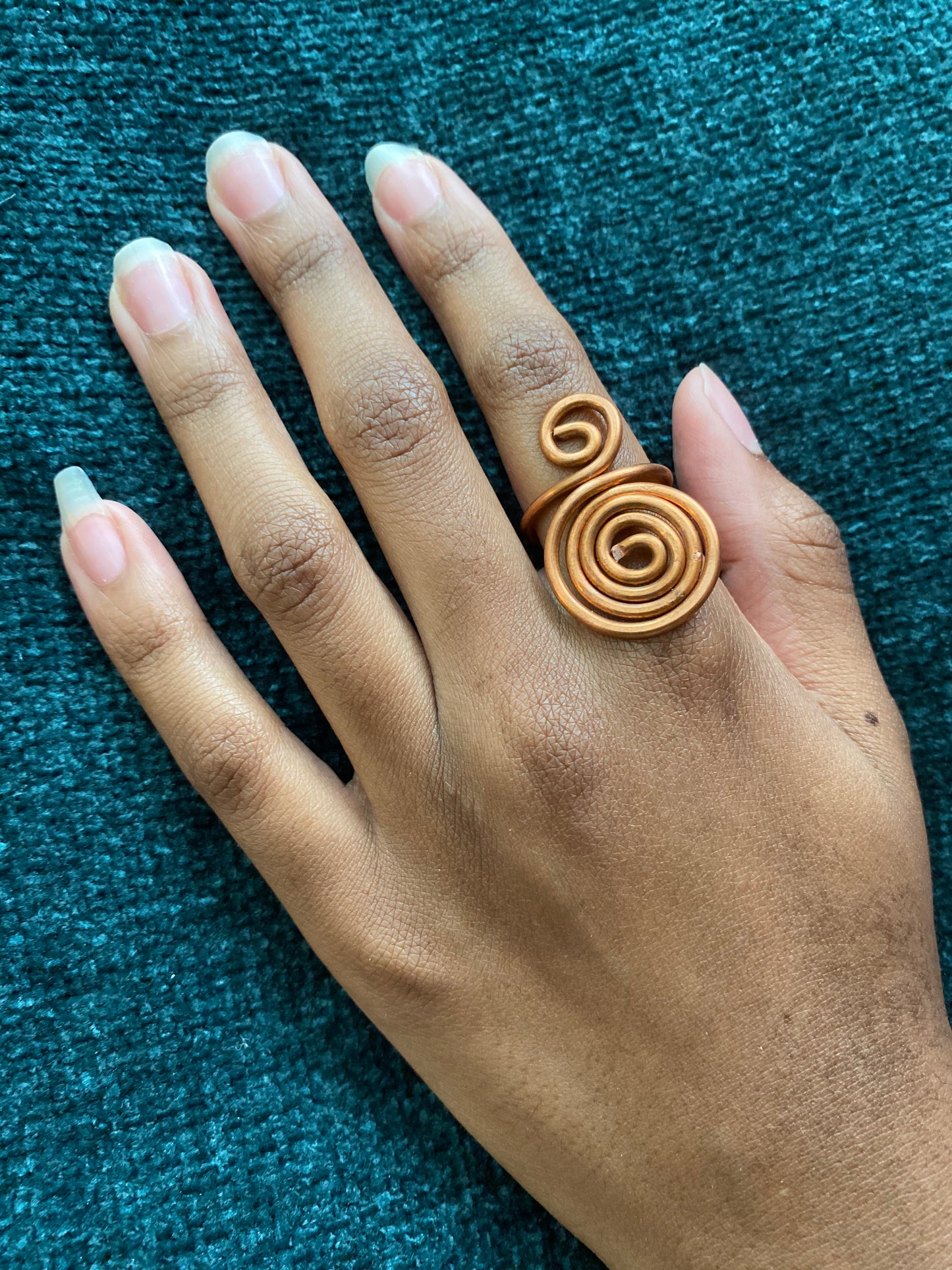 Sacred Spiral Copper Ring