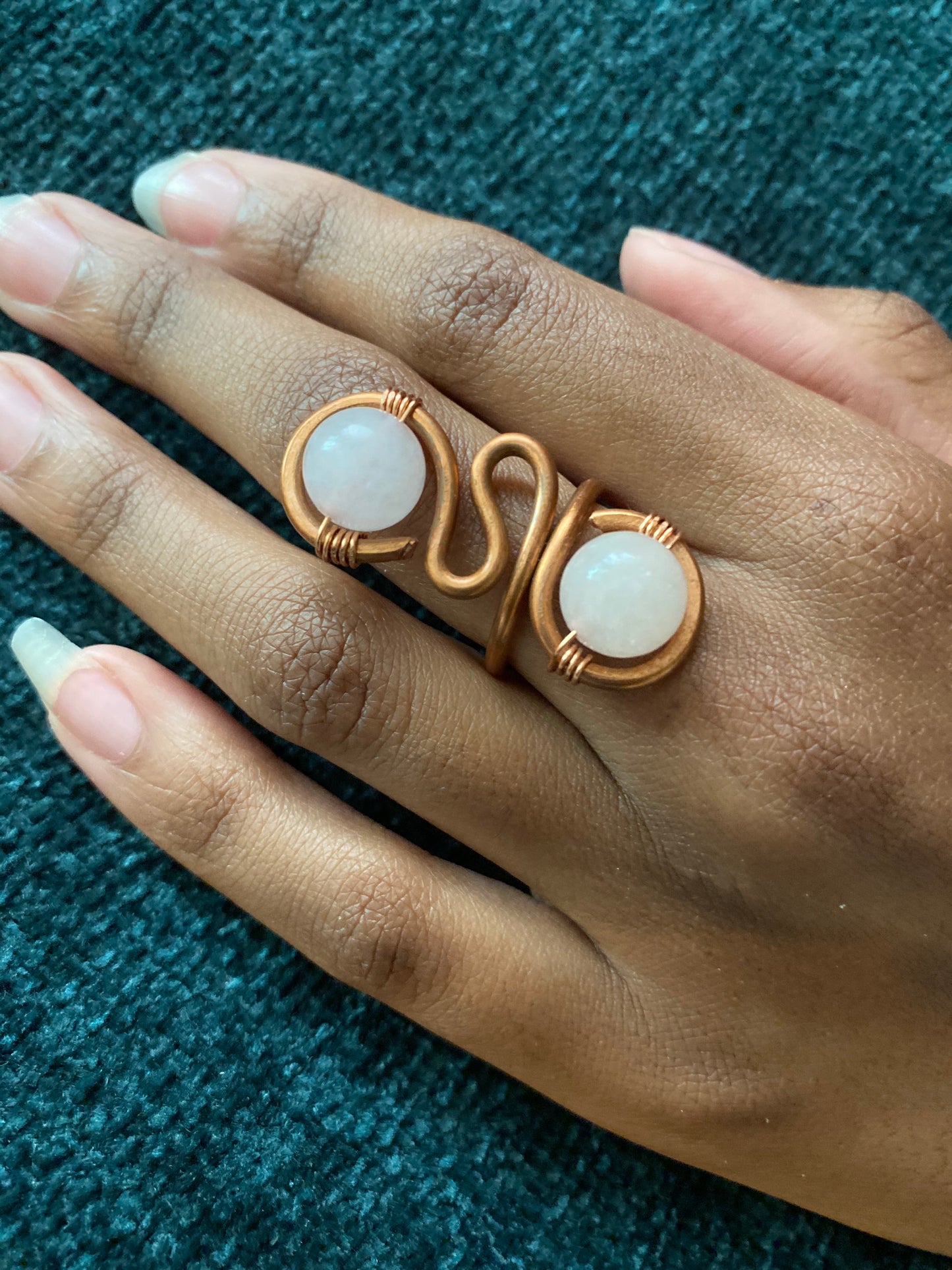 Copper Gem Stone Ring