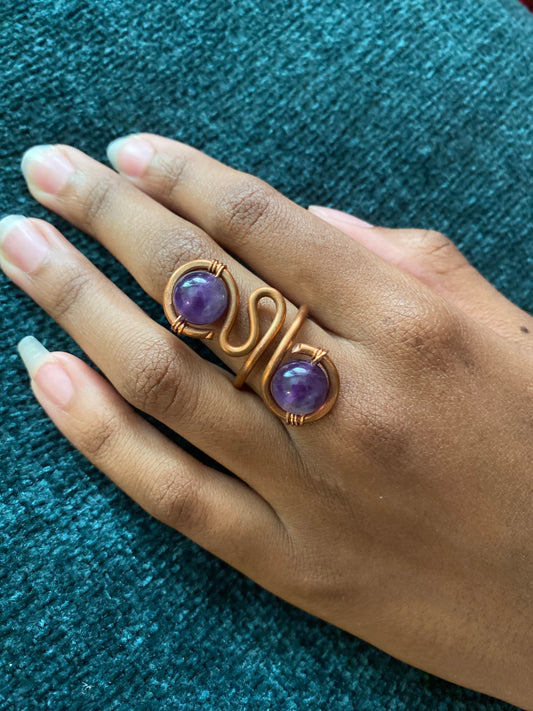 Copper Gem Stone Ring